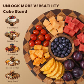 Metflavor cupcakes, cheeses, and fruits board for entertaining