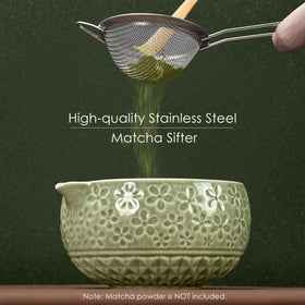 Metflavor bowl with carved cherry blossoms and spill-free beak