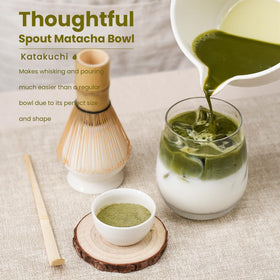 Metflavor matcha scoop helps measure powder precisely for consistent flavor