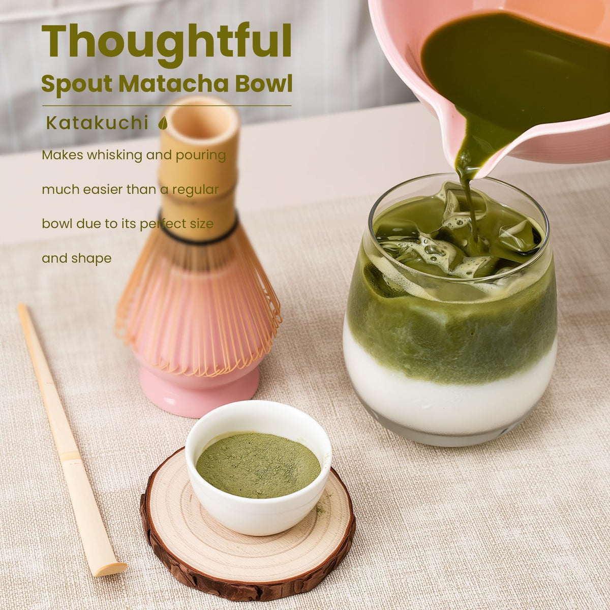 Metflavor Matcha Whisk Set stainless steel sifter delivers smooth, sediment-free tea.