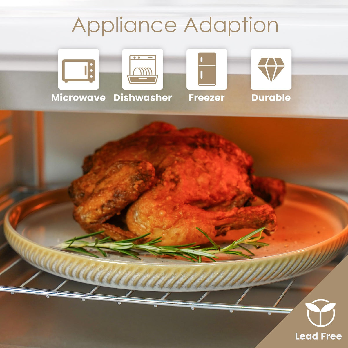 Metflavor Sculpted Dune dinnerware stackable design, saves cabinet space.