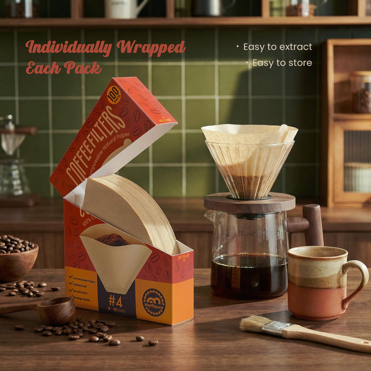 Metflavor universal compatibility filter cups for versatile brewing.