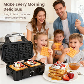 Metine nonstick removable plates prevent sticking and simplify cleaning.
