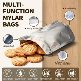 METIRA sealing clips secure airtight seals for repeated access.