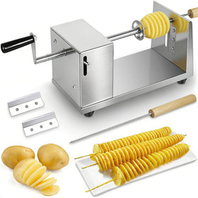 METLUCK Tornado Potato Cutter front view shows durable stainless steel construction for quick spirals.