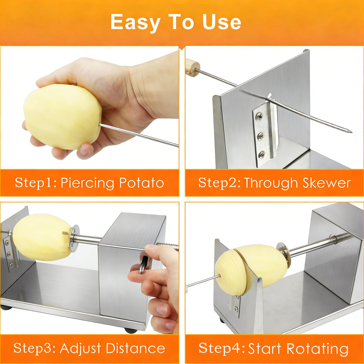 METLUCK Tornado Cutter in use demonstrates easy spiral prep in kitchen.