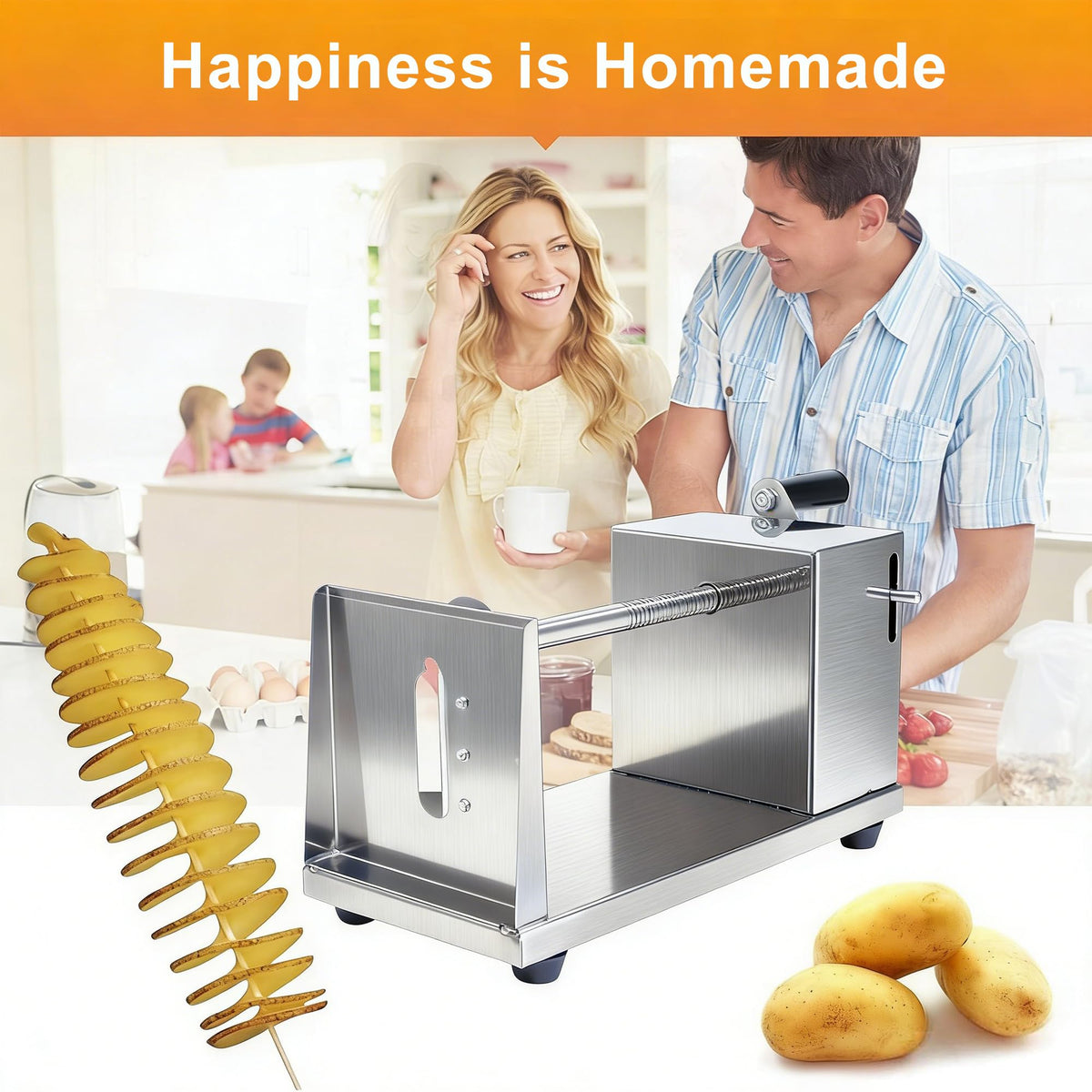 METLUCK Tornado Cutter non-slip feet protect countertops during use.