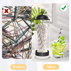 Mevtok straw holder capacity-80-100-straws shows flexible storage options.