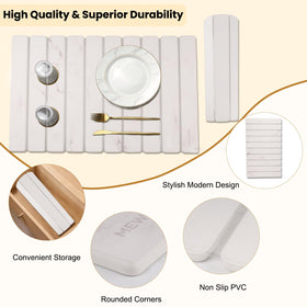 Mewor Diatomaceous earth absorbent mat dries dishes quickly
