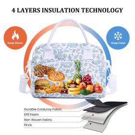 MEXS lunch bag back pocket fits napkins and small items