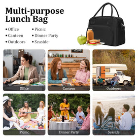 MEXS lunch bag back pocket stores napkins or cables for easy access.
