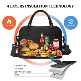 MEXS bag front insulated pocket keeps snacks and utensils handy.