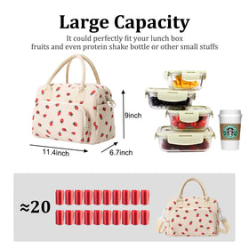 MEXS insulated lunch bag with removable strap for versatile carrying options
