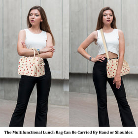 MEXS insulated lunch bag with stain-resistant material easy to clean
