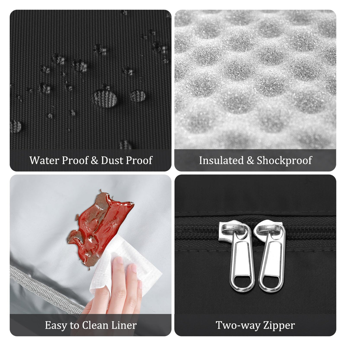 MEXS insulated lunch bag waterproof fabric protects contents in any weather.