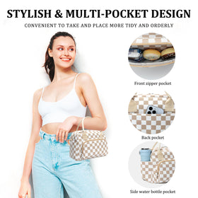 MEXS lunch bag with multiple pockets keeps items organized on the go