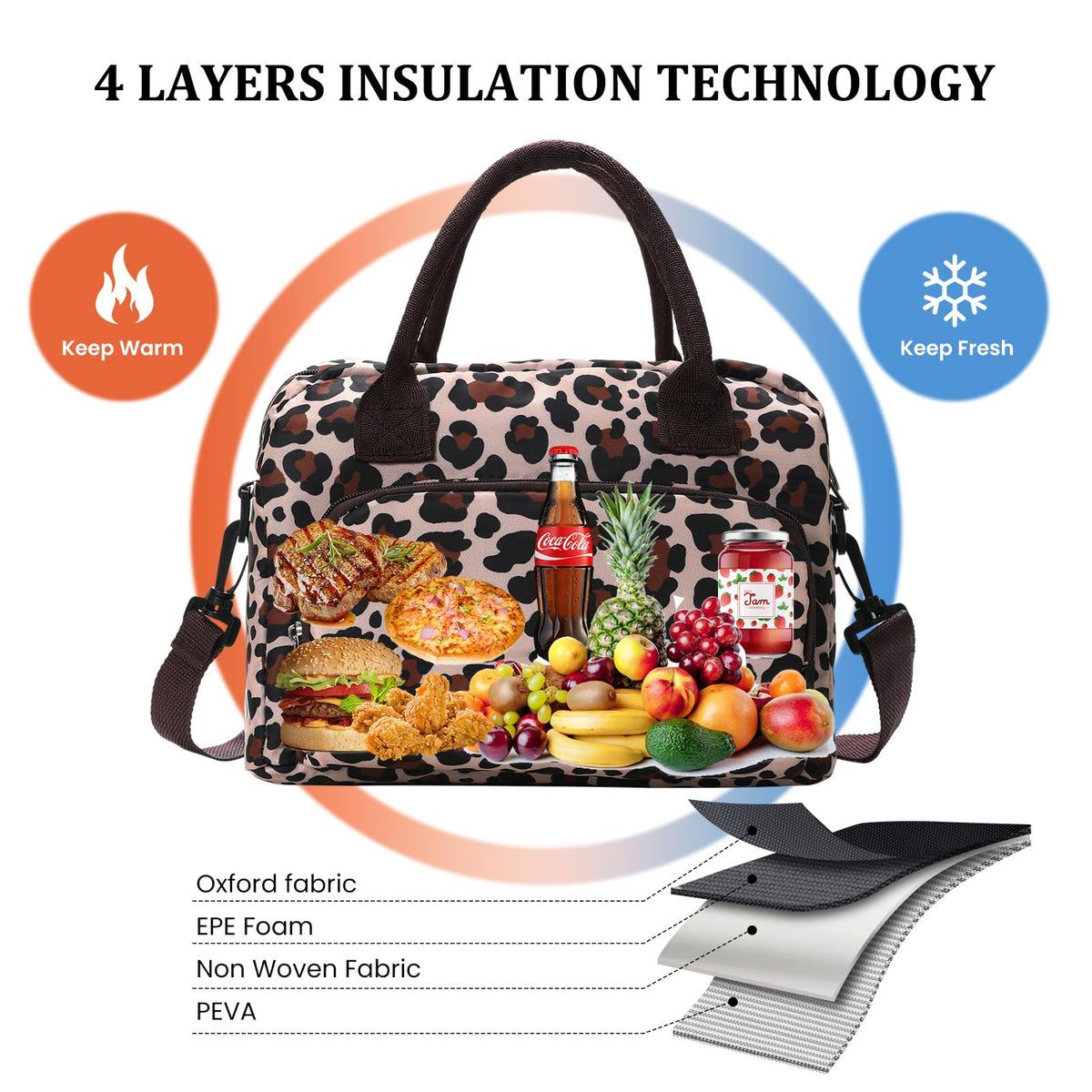 Side pocket on the MEXS lunch bag designed for a water bottle.