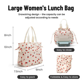 MEXS lunch bag side pocket holds a water bottle for easy hydration on the go.