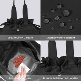 MEXS lunch bag six pockets organize containers, snacks, and utensils