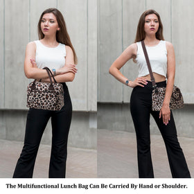 Exterior waterproof fabric of the MEXS lunch bag shields contents from spills.