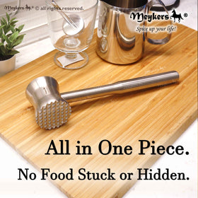 Meykers meat tenderizer mallet flat side for even pounding and thickness