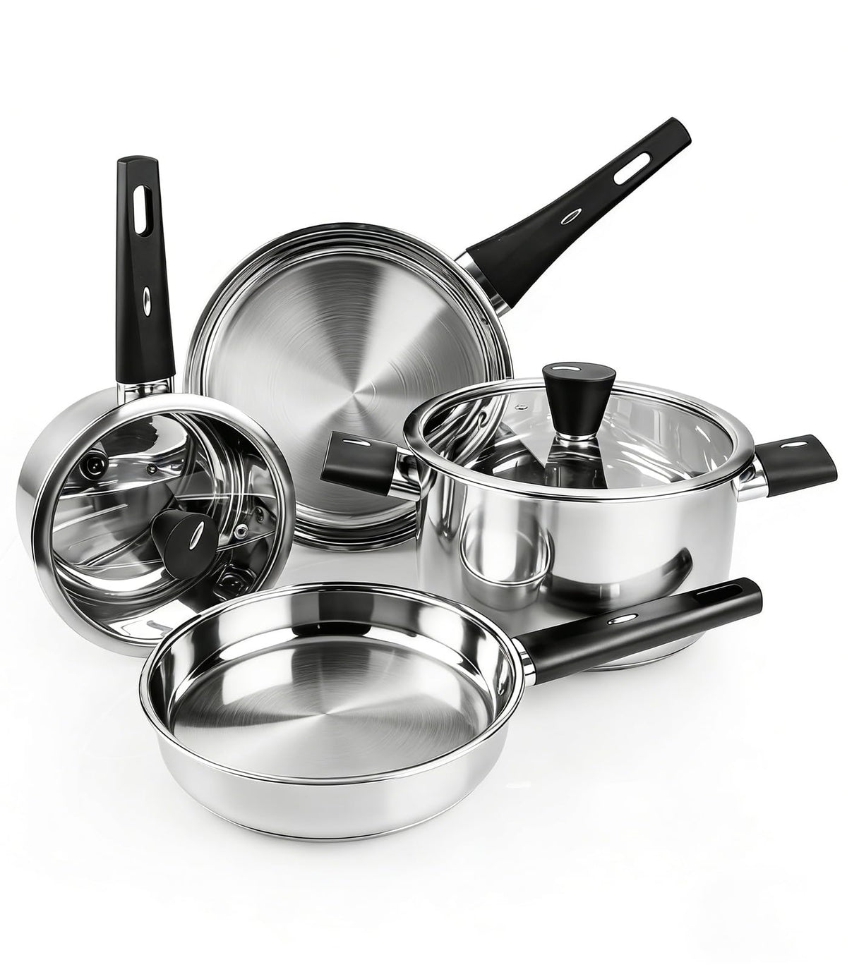 Meythway 8-inch fry pan for quick, even browning.