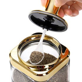 Mezchi clear glass body shows contents at a glance for easy refills.