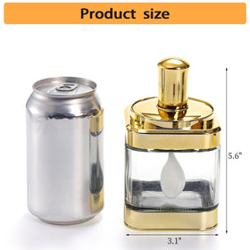 Mezchi spoon-notch lid design keeps seasonings within reach while preventing spills.