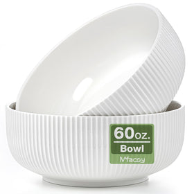 Mfacoy 2-pack salad bowls in 8-inch size, ideal for everyday meals.