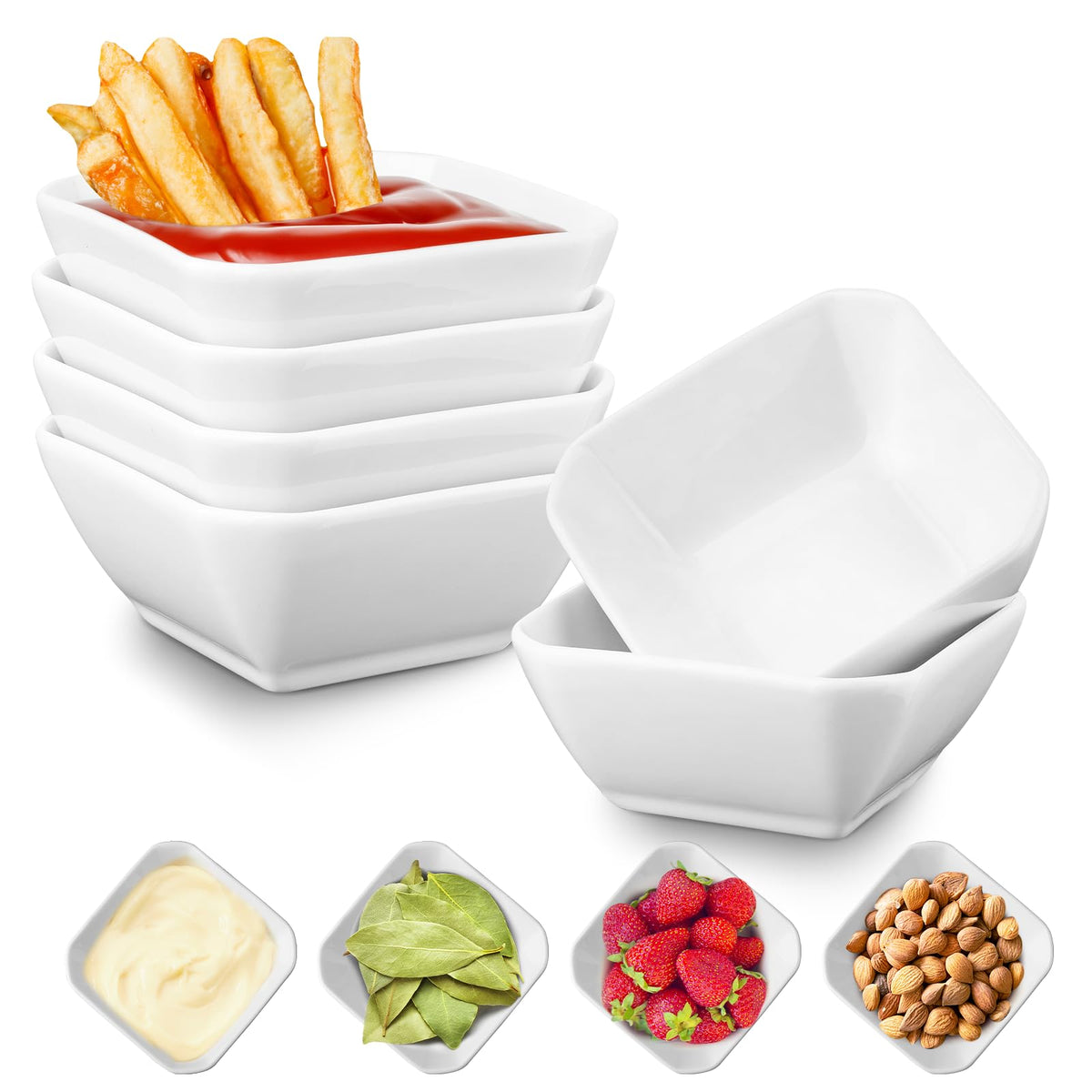 Mfacoy 6-pack dipping bowls for organized sauce portions at meals