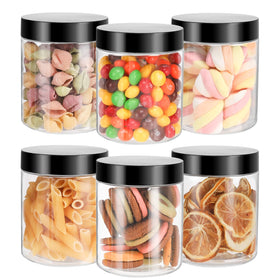 Mfacoy 8 oz clear jar with leakproof lid for pantry organization