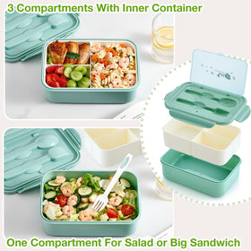 Built-in spoon and fork reduce packing clutter.