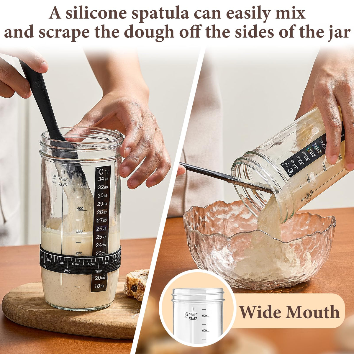 Mfacoy breathable cloth cover protects the starter during fermentation