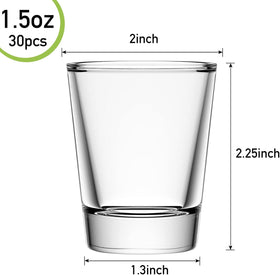 Mfacoy clear shot glasses 1.6 oz showcasing clarity for tastings