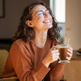 Mfacoy glass mugs suitable for coffee, tea, or cocoa in any setting.