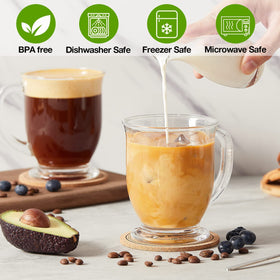 Mfacoy dishwasher-safe mug demonstrates easy cleanup after use.
