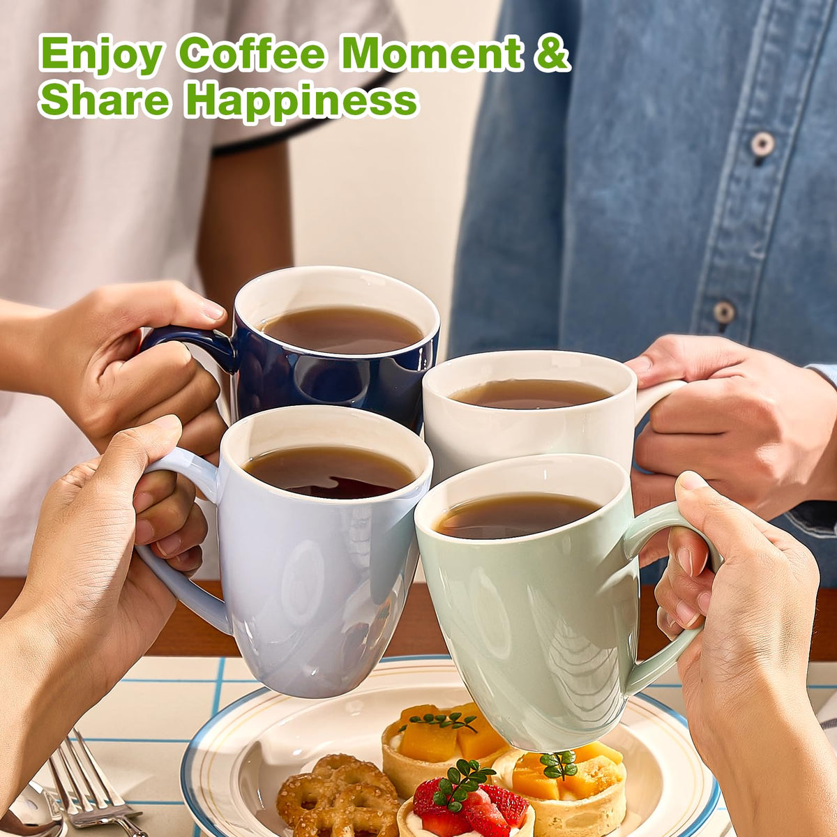 Mfacoy glossy non-toxic ceramic mug with sturdy grip for daily use.