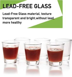 Mfacoy heavy-base balanced shot glasses reduce tipping during celebrations