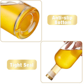 Mfacoy bottle with heavy base adds stability on counters.