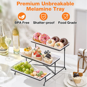 Mfacoy melamine tray set BPA-free and safe for everyday use