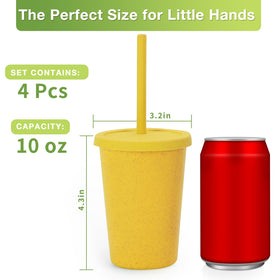 Mfacoy microwave-safe wheat straw cups suitable for quick warm-ups