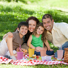 Mfacoy BPA-free cups for kids with soft silicone straws for safe sipping