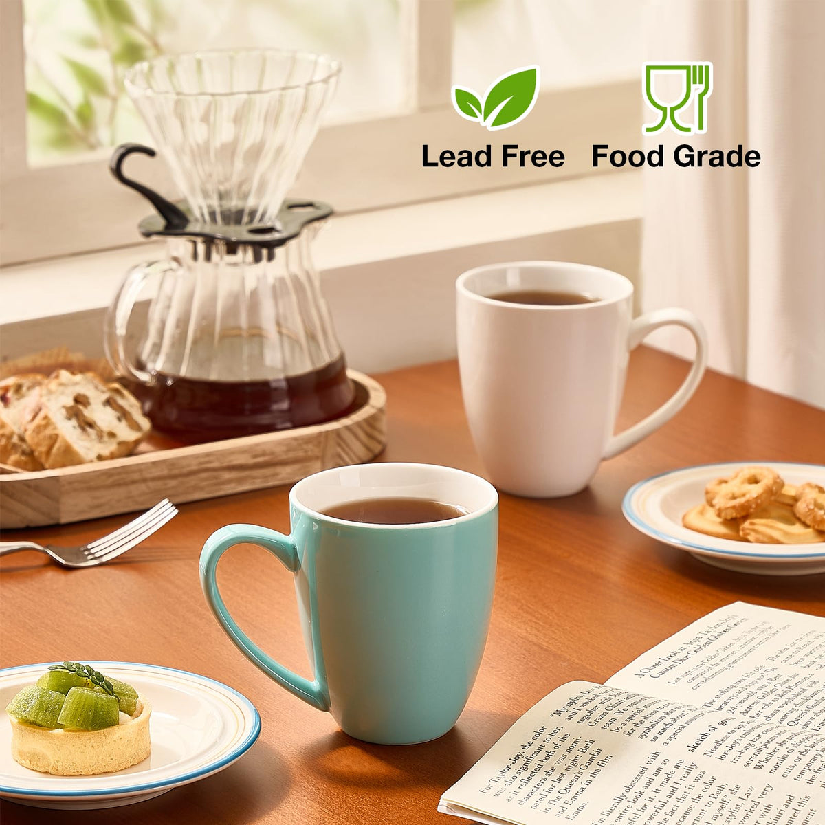 Mfacoy porcelain mug is dishwasher-safe for easy cleaning.