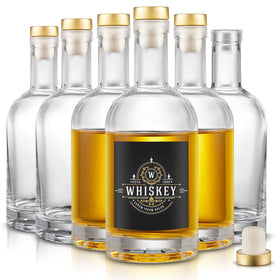 Mfacoy 12 oz glass bottles set with clear glass for versatile storage.