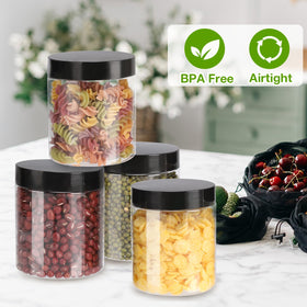 Mfacoy transparent jar enables easy visibility and labeling