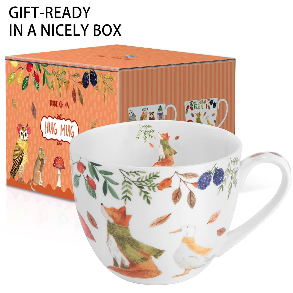 MFoffice 20oz bone china mug is ideal for coffee, tea, or hot chocolate.