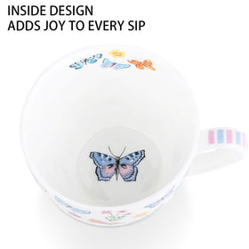 MFoffice Colorful Butterfly Mug gift box-ready packaging boosts gift appeal.