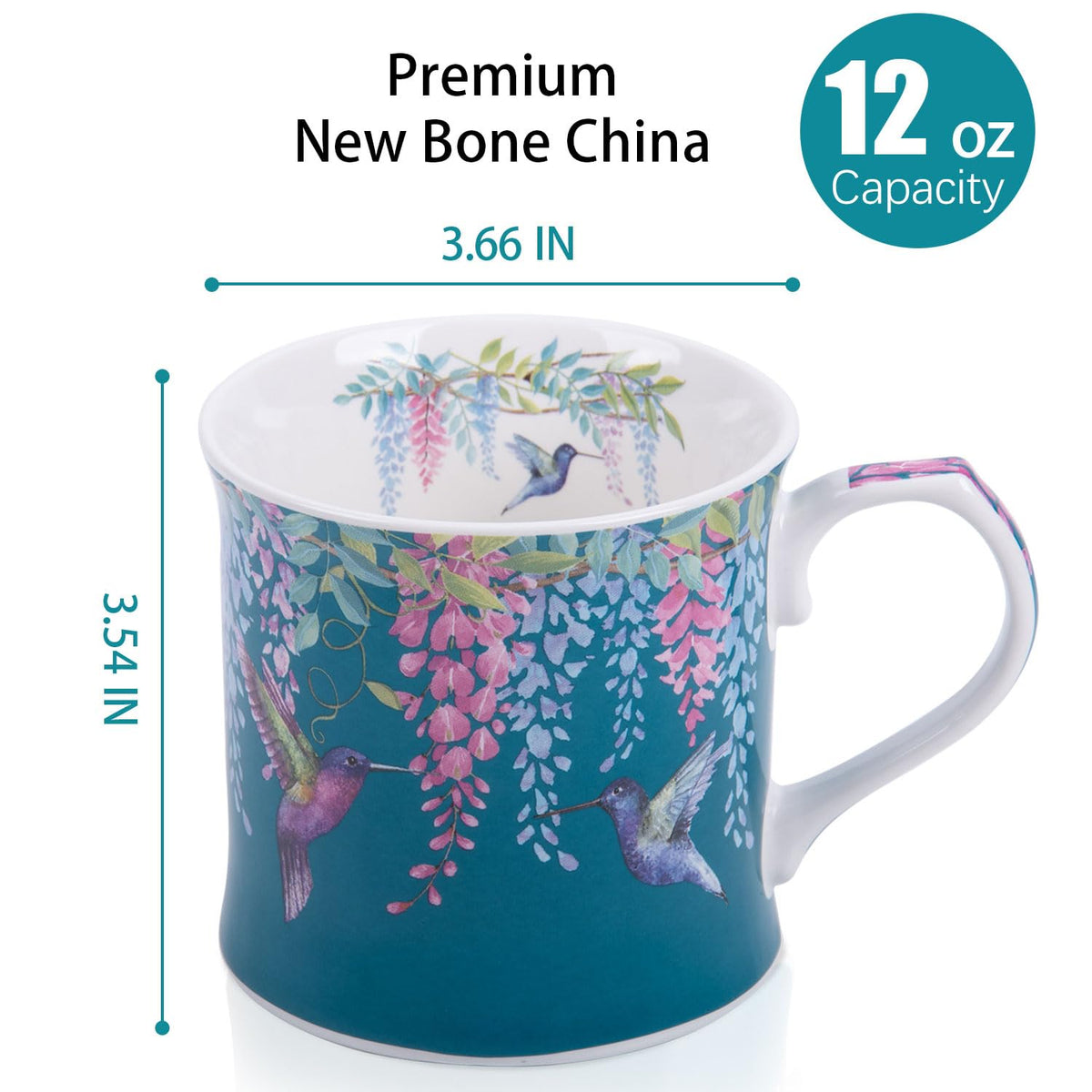 MFoffice new bone china mug with ergonomic handle for a comfortable grip.