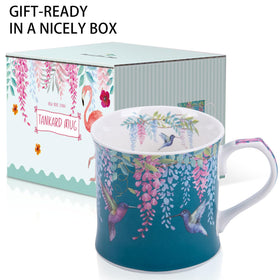 MFoffice 12oz bone china mug microwave safe and lead-free.