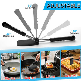 MFTEK angle-adjustable spatula for griddles and pans